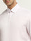 WES Formals Light Pink Solid Slim-Fit Shirt