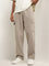 Nuon Taupe Relaxed Fit High - Rise Jeans