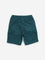 HOP Kids Teal Mid-Rise Cargo Cotton Blend Shorts