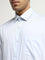 WES Formals Light Blue Pinstripe Relaxed-Fit Cotton Shirt