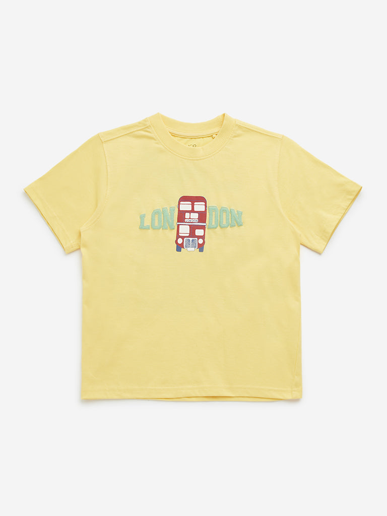 HOP Kids Yellow London Inspired Cotton T-Shirt