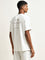 Studiofit White Text Design Relaxed-Fit Cotton T-Shirt