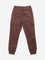 Y&F Kids Brown Cargo-Style Mid-Rise Cotton Blend Joggers