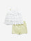 HOP Baby Lime Schiffli Design Cotton Top & Mid-Rise Shorts Set