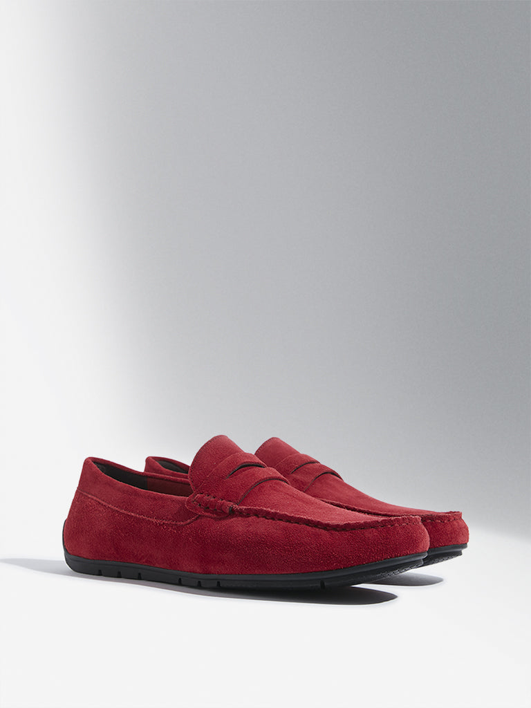 SOLEPLAY Red Suede Loafers