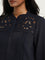 Wardrobe Navy Embroidered Blouse