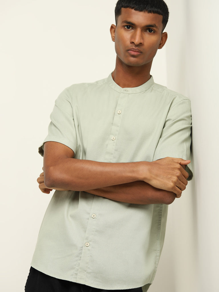 ETA Sage Solid Resort-Fit Cotton Shirt