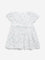 HOP Baby White Cherry Printed A-Line Cotton Dress