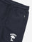 HOP Kids Navy Text Design Mid-Rise Cotton Shorts