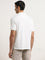 Ascot White Striped Relaxed-Fit Polo T-Shirt