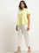 Gia Yellow Floral Embroidered Cotton Blouse