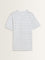 WES Lounge White Stripe Printed Relaxed-Fit T-Shirt