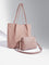 Westside Accessories Dusty Pink Quilted Tote Bag with Pouch