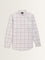 WES Casuals Mauve Checks Pattern Relaxed-Fit Cotton Shirt