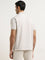 WES Casuals Beige Leaf Design Relaxed-Fit Polo T-Shirt