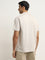 WES Casuals Beige Striped Relaxed-Fit Polo T-Shirt