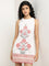 Bombay Paisley White Floral Printed Straight Cotton Dress