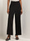 Wardrobe Black Solid High-Rise Trousers