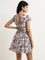 Bombay Paisley Multicolour Floral A-Line Cotton Dress