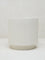 Westside Home White Marble Ribbed-Textured Planter - Small