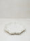 Westside Home White Marble Lotus Decorative Platter - Large