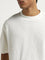 Studiofit White Popcorn Textured Relaxed-Fit T-Shirt