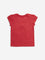 HOP Kids Red Embellished Cotton T-Shirt