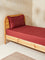 Westside Home Dark Red Solid Single Bed Fitted Sheet and Pillowcase Set