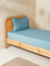 Westside Home Dusty Blue Single Bed Fitted Sheet and Pillowcase Set