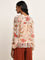 LOV Light Peach Floral Printed Blouse with Camisole