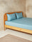 Westside Home Dusty Blue Double Bed Fitted Sheet and Pillowcase Set