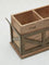 Westside Home Brown Wooden Cutlery Caddy