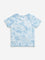 HOP Kids Blue Tie-Dye Dolphin Embellished Cotton T-Shirt