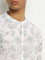 ETA White Floral Pattern Resort-Fit Cotton Shirt