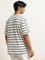 Nuon Black & White Striped Relaxed-Fit T-Shirt