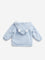 HOP Baby Light Blue Hooded Cotton Jacket