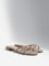 LUNA BLU Taupe Chain Detail Multi-Strap Slides