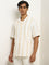 ETA Light Yellow Striped Knitted Relaxed-Fit Cotton Shirt