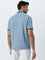 WES Casuals Blue Striped Relaxed-Fit T-Shirt