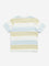 HOP Kids Light Blue Striped Cotton T-Shirt