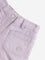 HOP Kids Lilac Embroidered Mid-Rise Denim Shorts