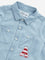 HOP Baby Light Blue Denim Applique Cotton Shirt