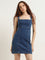 Nuon Dark Blue Bodycon Denim Dress