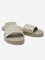 LUNA BLU Beige Chevron Printed Knitted Slides