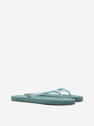 LUNA BLU Green Solid Flip-Flop