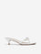 LUNA BLU White Bow-Detailed Kitten Heel Sandals