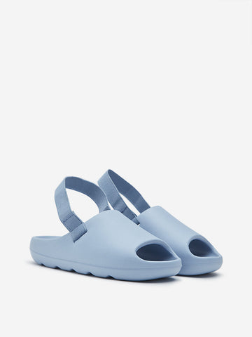 Yellow Light Blue Slingback Clogs