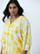 Gia Yellow Floral Printed Cotton Blend Blouse