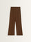 Wardrobe Brown Seam-Detailed High-Rise Trousers