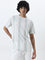 Nuon Sage Striped Relaxed-Fit Cotton T-Shirt